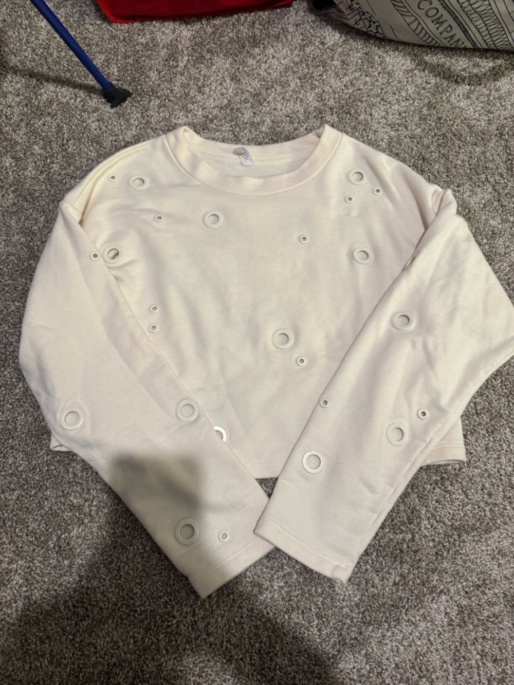 Alo Eyelet-Accent Long Pullover Small